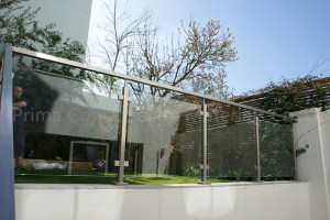 Modern Design Glass Railing with Stainless Steel Baluster